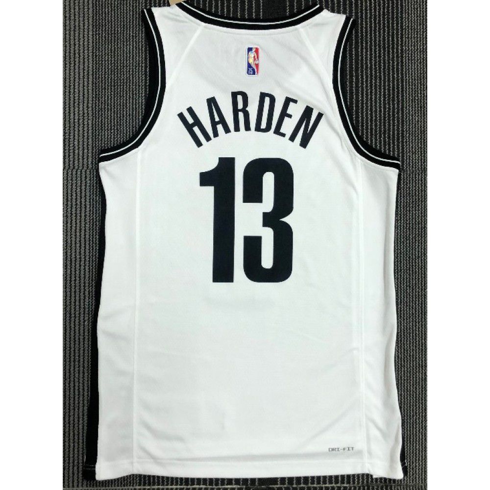 Men's Brooklyn Nets James Harden #13 White 2021 Swingman NBA Jersey - Icon Edition-Pro Kit Vault | Brand New 26/27 Sports Jerseys